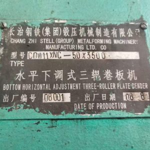 Used 3500mm Three Roller Machine