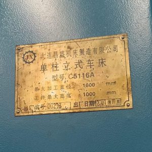 Torno Vertical 1600MM Usado