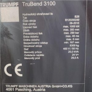 TRUMPF TRUBEND 3100 Press Brake