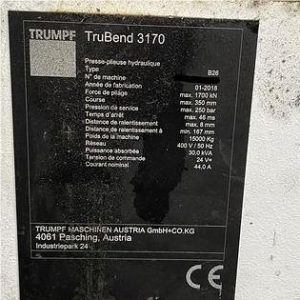  TRUMPF TRUBEND3170 Prasa krawędziowa